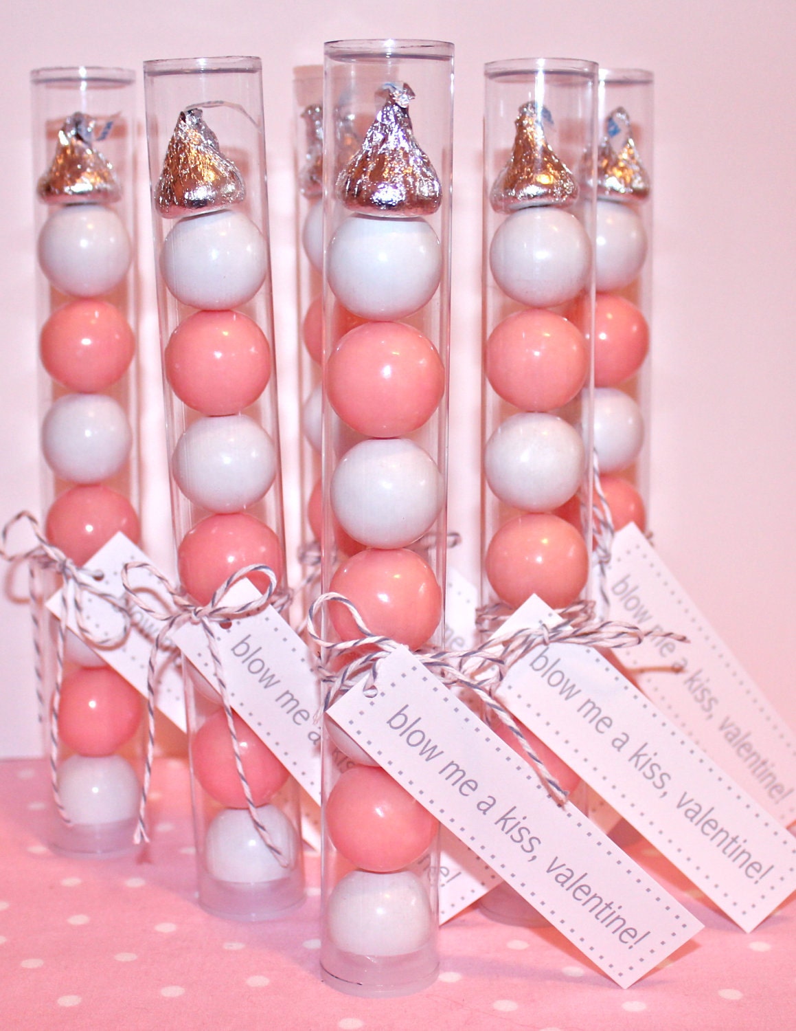 8 inch Plastic Candy Tubes with Tag 20 empty tubes and lids