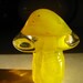 Little Yellow Mushroom - hand blown art glass figurine sculpture