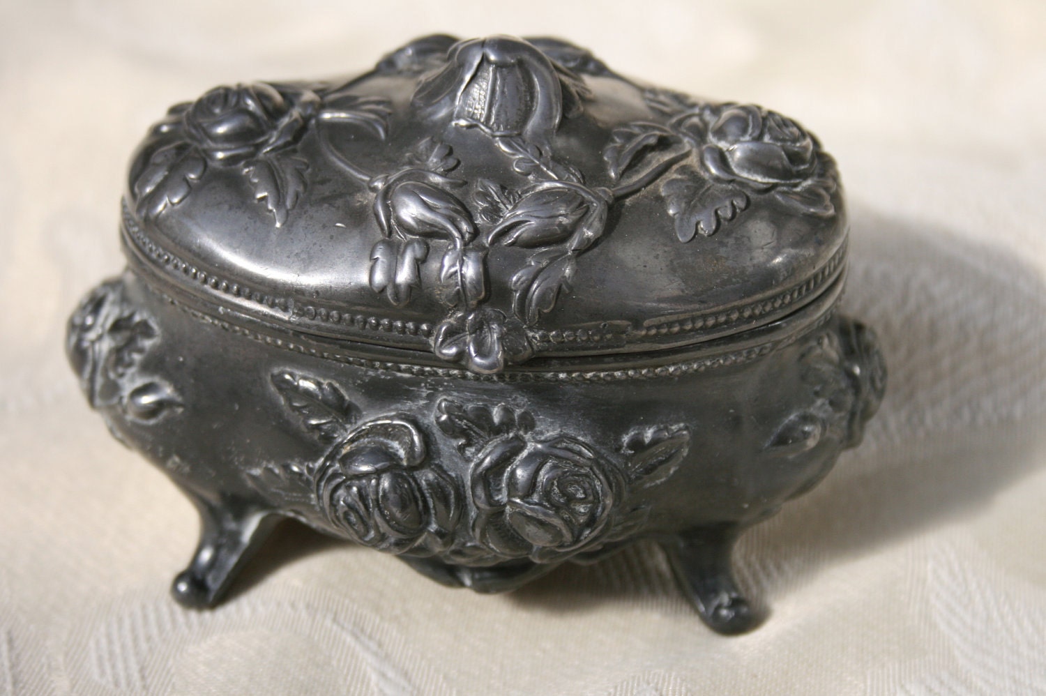 Art Nouveau Style Silverplated Casket Jewelry by ...