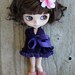 Deep Purple Cashmere Long Cardigan (sweater) : for Blythe or Pullip