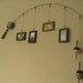 Fishing Pole Picture Frame - Metal Silver - 4 Frames