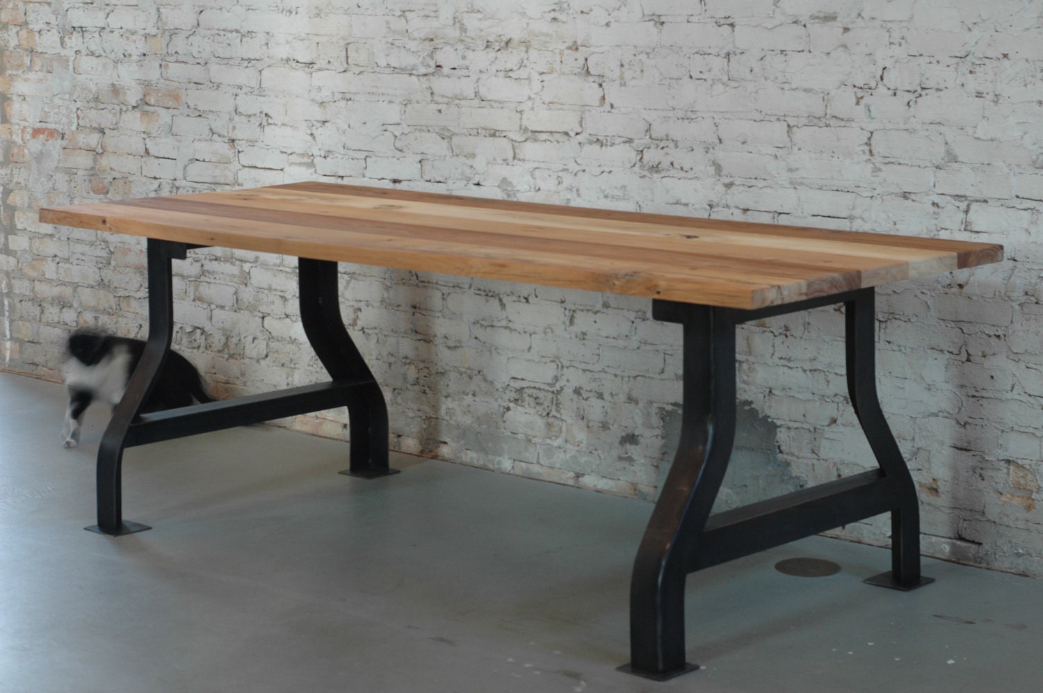 Customizable reclaimed wood conference table or work desk by