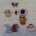 8 Vintage Rings Novelty Gumball machine plastic and metal