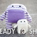 SALE--Daphne & Delilah: Momma and Baby Amigurumi Hand Knit Stuffed Monsters
