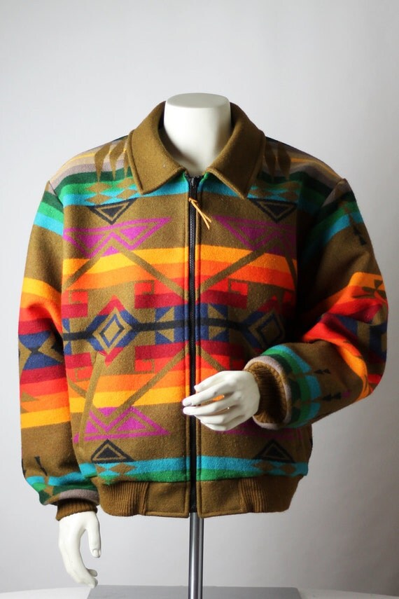 Items similar to Pendleton Navajo Blanket Jacket Large/XL High