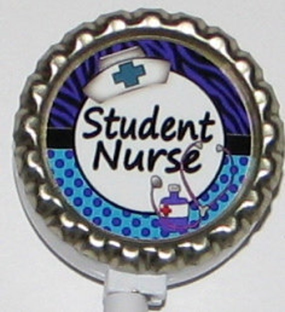 Student Nurse retractable ID badge holder by Treazuresbydebbie