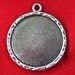 6 Antique Silver Round Photo Jewelry blank Pendant Bezel Frame Charm 25mm inside