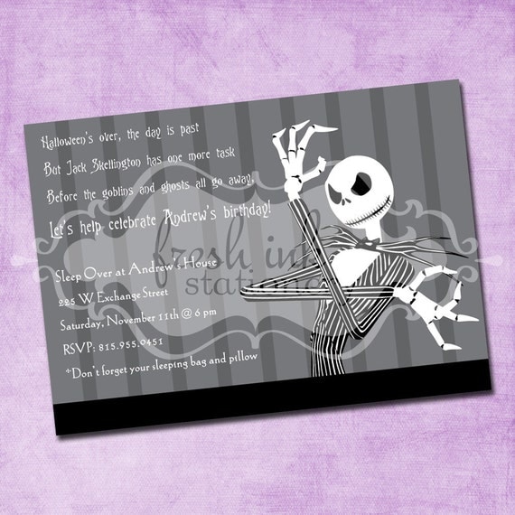 Jack Skellington Birthday Invitation