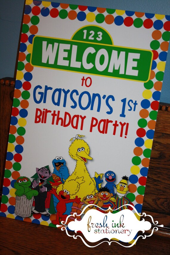 Sesame Street Door Sign