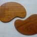 Vintage Swedish teak coasters / Set of 2