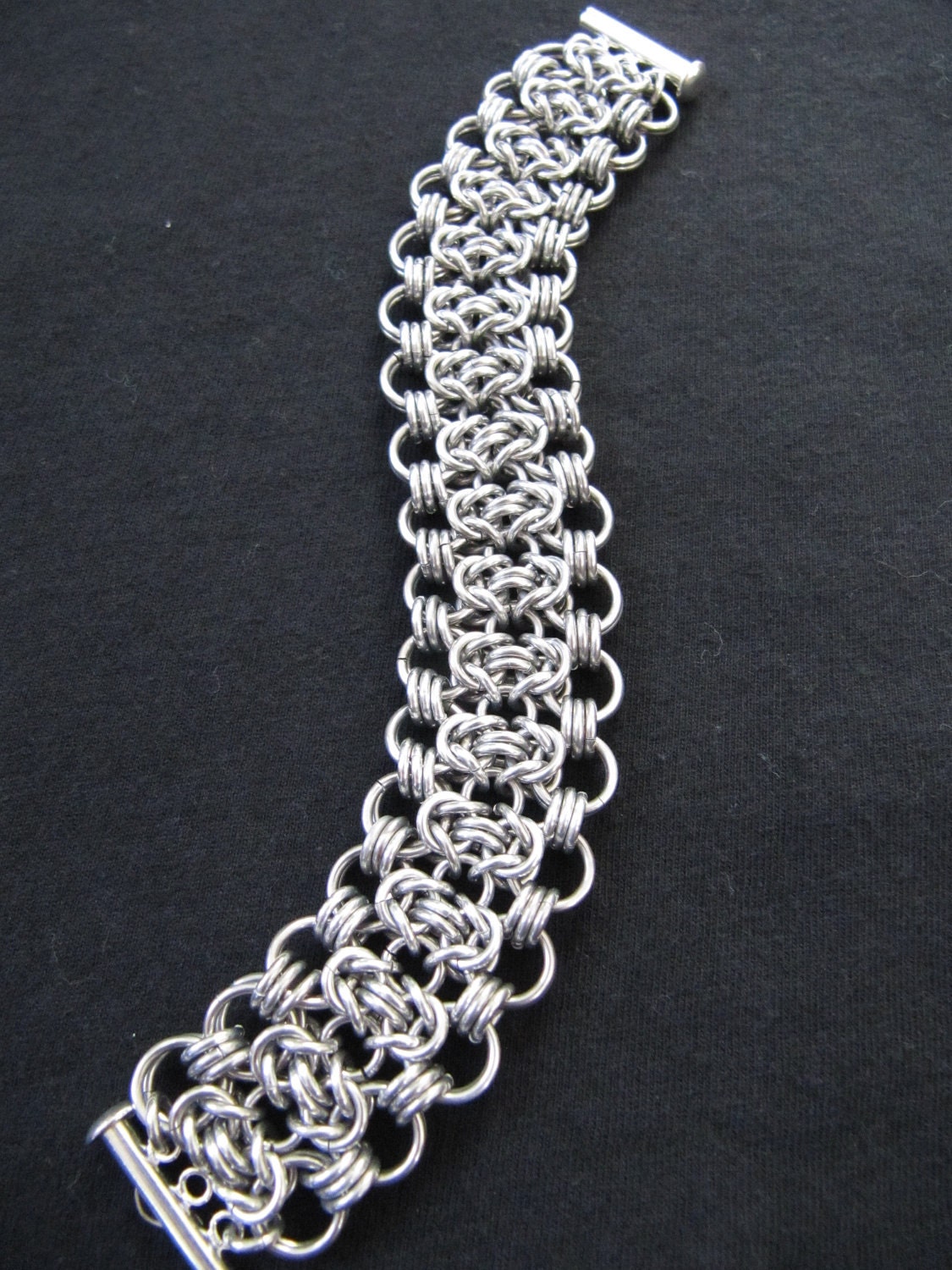 Elegant Silver Chainmaille Bracelet