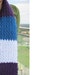 Crocheted Purple, Blue and White scarf with a fringe