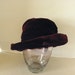 Vintage Burgandy Velvet Plush Hat