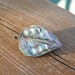 Beautiful Antique Estate Sterling Silver Abalone Pin