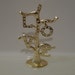 Earring Tree Stand Vintage Torino Gold Metal Love Tree Branch Display Jewelry Valentines Day Anniversary FREE SHIPPING Cool Kitsch 60's 70