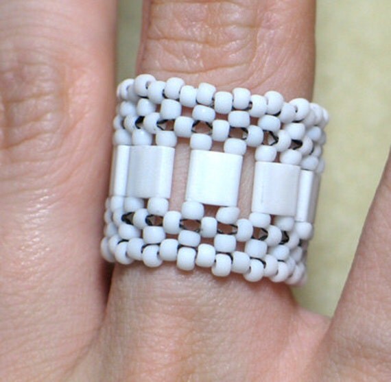 Items similar to Instant Download Beading Tutorial Seed Beaded Ring ...