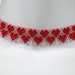 Instant Download Beading Pattern Seed Beaded Necklace Step by Step Tutorial Netting Netted Hearts Necklace Choker Toho Seed Instructions