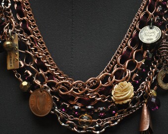 Copper Multi Chain Necklace