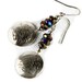 Hammered Sterling Silver Artisan Earrings with Fire-polished Czech Glass Beads, gifts for her, romantic gift ideas, Christmas gift ideas