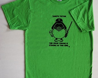 Darth Tator Inspired By Mr. Potato Head and Star Wars Geek Tshirt Size Small Medium Large XLarge Color Lime Green