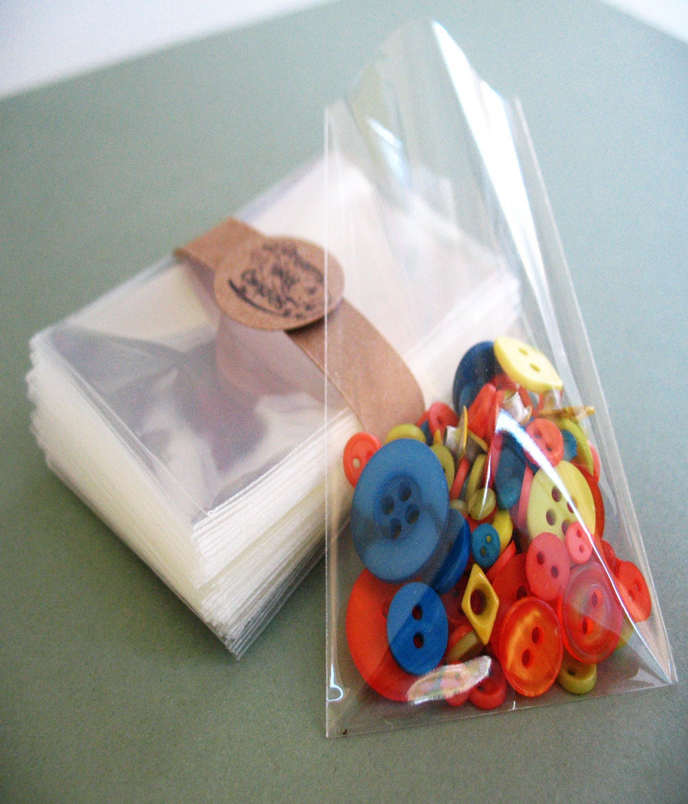 100 2 x 3 Clear Cello Bags Transparent Cello Bags Food Safe