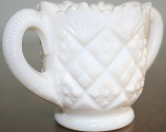 Westmoreland Milk Glass Sugar Bowl - 1950s
