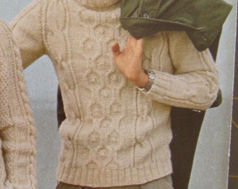 PDF Sweater Jacket Pullover Knit Aran Knit by EunicesTickleTrunk