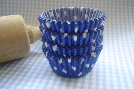 mini cupcake liners blue