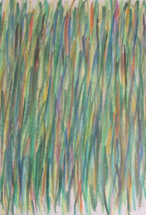 Abstract Colorful Pastel Dashes--original, one of a kind, paper art