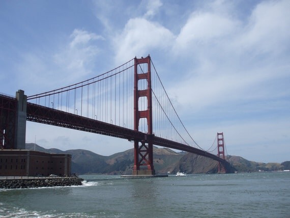 Reduced Price/Sale--Golden Gate Bridge--photo on canvas matted and framed