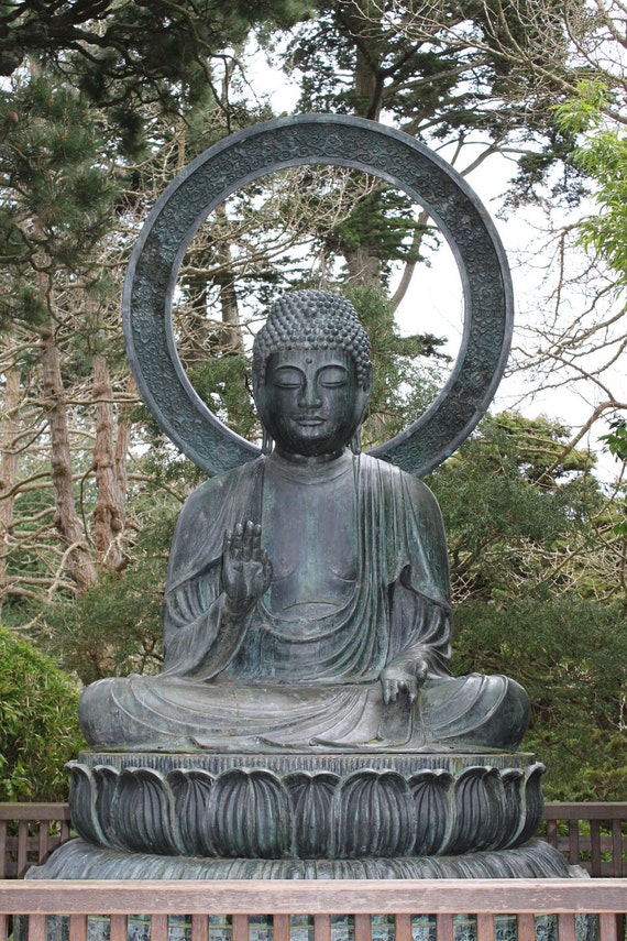 Buddah--signed matted framed photo from Japanese Tea Gardens in San Francisco