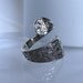 Beautiful Handmade Antique Damask Swirl Design Silver Spoon Ring