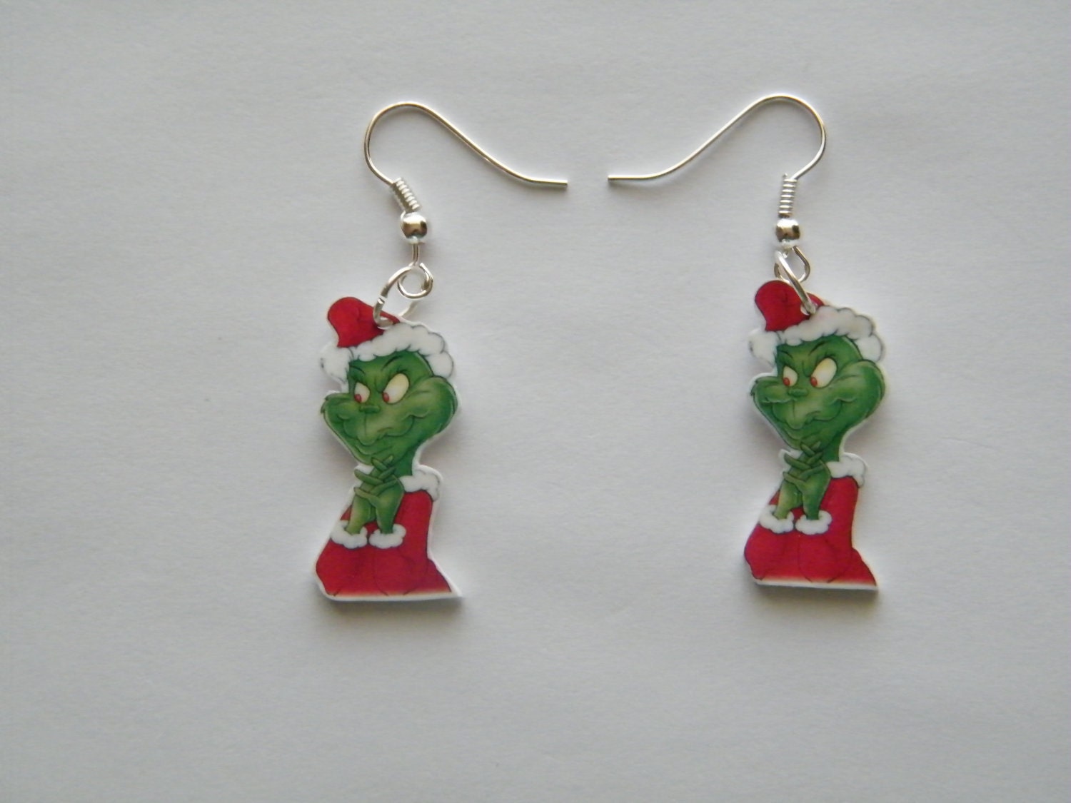 New Dr Suess The Grinch Christmas Novelty Earrings by Murals4U