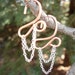 10 Gauge Copper Earrings draped in Chains.