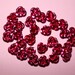 TINY bright fuchsia aluminum roses - 30 piece set (6mm) - MMO