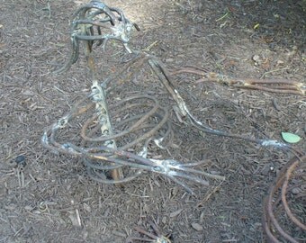 Twisted rebar steampunk sculpture "Ida"
