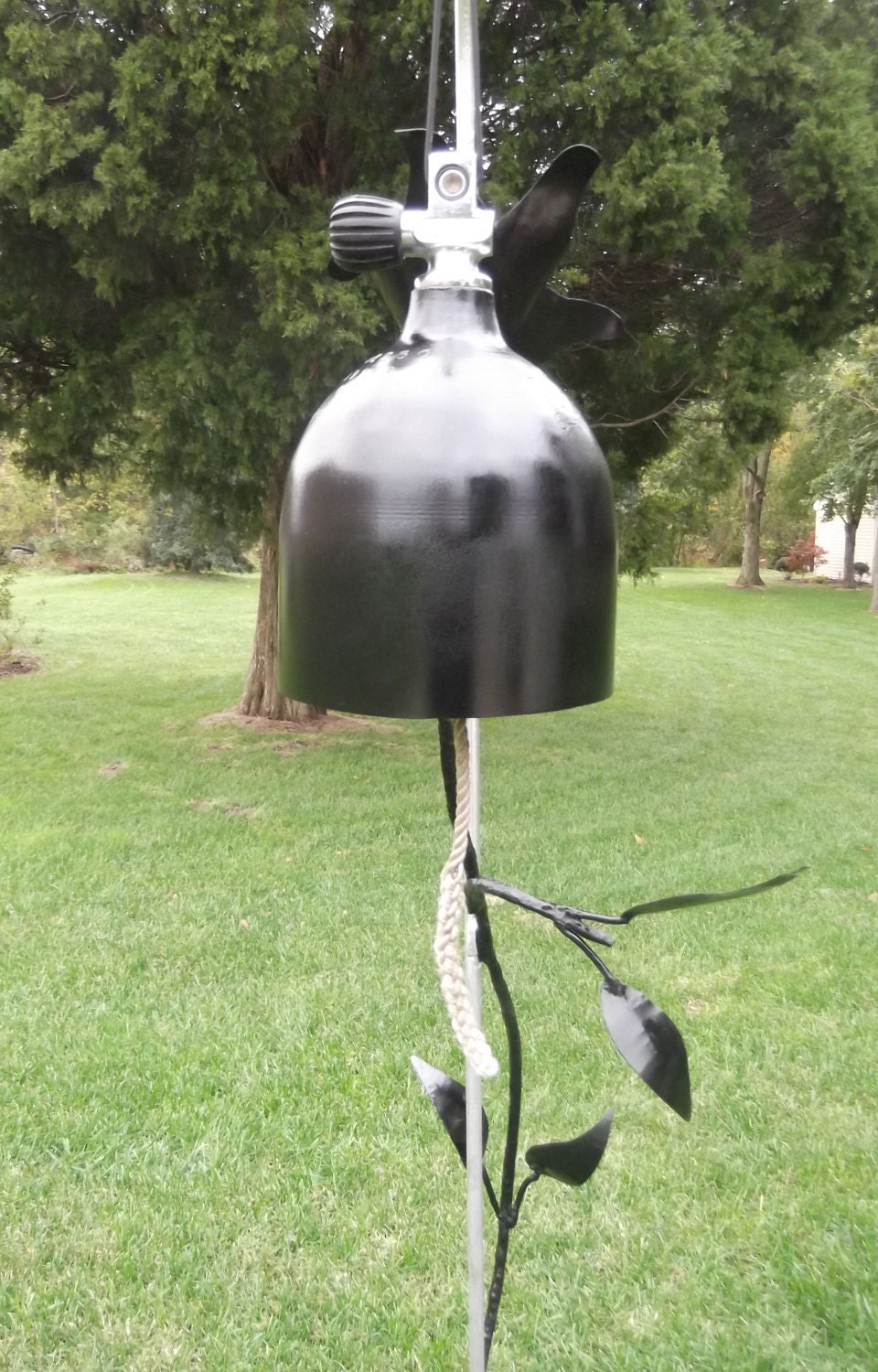 Scuba diving tank bell wind chime