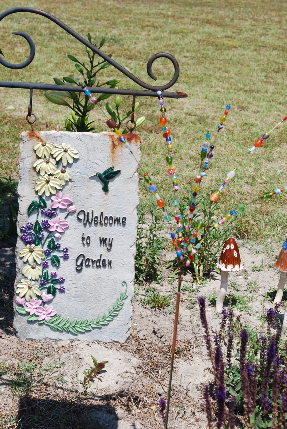 Beaded Blossoms Garden Bead Art Wire Suncatcher