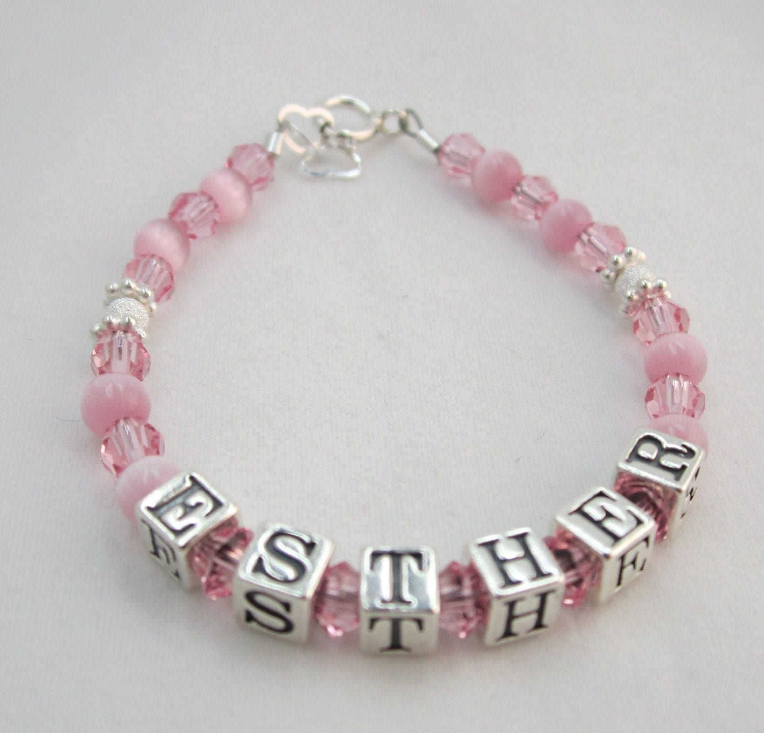 Personalized Name infant Baby Bracelet Sterling Silver and