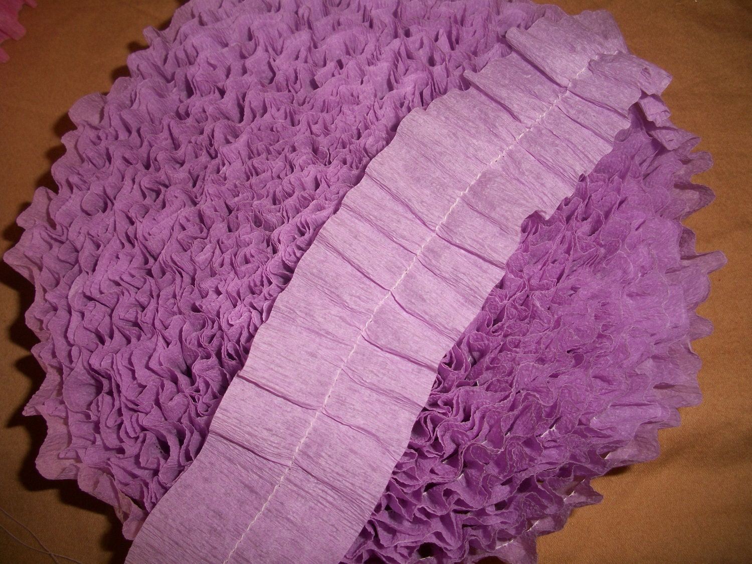 Center Ruffled Crepe Paper Streamer for Decorating by MarvyMisc