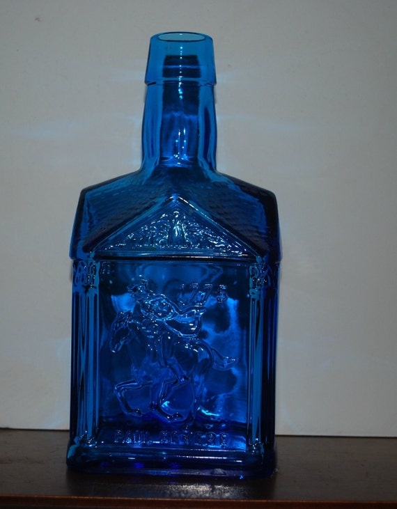 Paul Revere Wheaton NJ bottle blue glass bottle cobalt blue