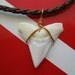 Shark Tooth Necklace, Modern day Bull Shark tooth, Braided leather cord 18", Copper wire wrap