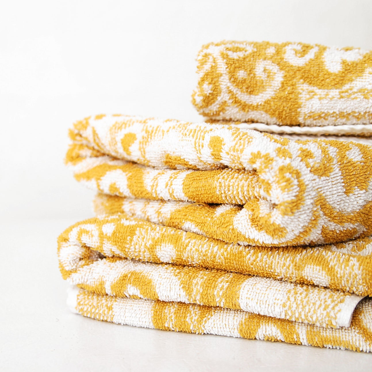 3pc Fieldcrest Towels Goldenrod Yellow