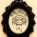 Death in my eyes (original drawing with old original frame from 1960)