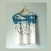 silk hand painted shirt. INDIGO IKAT DOT made to order blouse