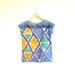 Hand painted SILK shirt. IKAT DIAMOND one of kind, sample - ready to ship.