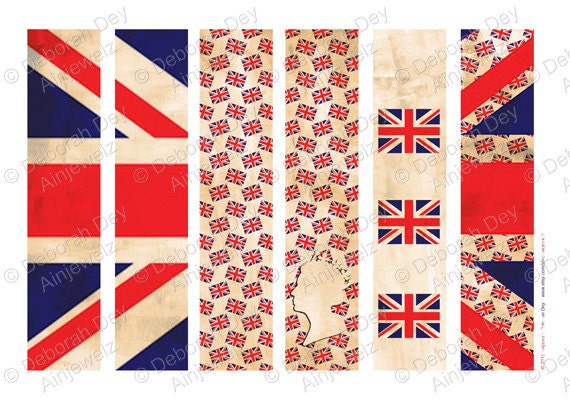 Printable Union Jack Bookmarks | vintage british union jack queen flag bookmarks instant Printable Union Jack Bookmarks | vintage british union jack queen flag bookmarks instant