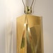 Mid Century Modern Geometric Gold Tone Lucite Lamp