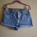 Vintage LEVI'S 1990s Grunge Denim Short Shorts Sz. S/M