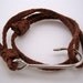 Braided Leather Fish Hook Bracelet
